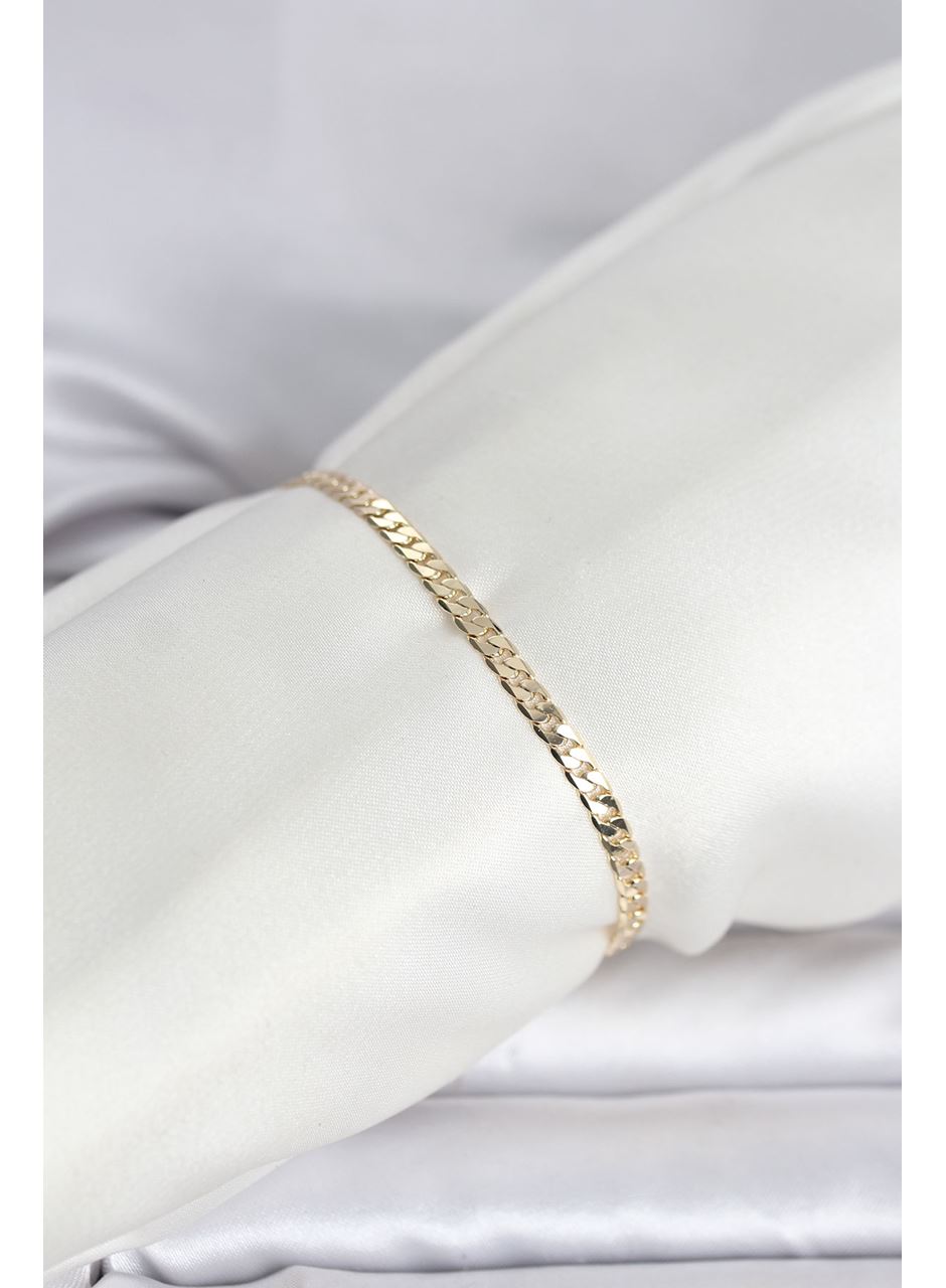CM 14K Gold Renk Zincirli Model Kadın Bileklik