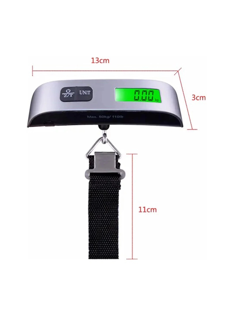 Dijital Işıklı Elektronik Askılı El Bagaj Tartısı Bavul Kantarı Seyahat Çantası 50kg (