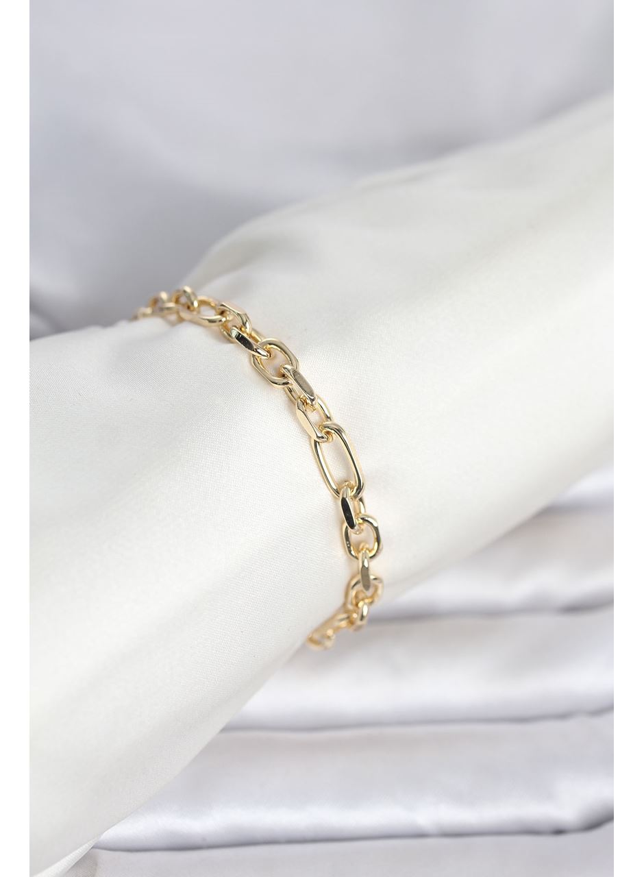 CM 14K Gold Renk Kalın Zincir Model Kadın Bileklik