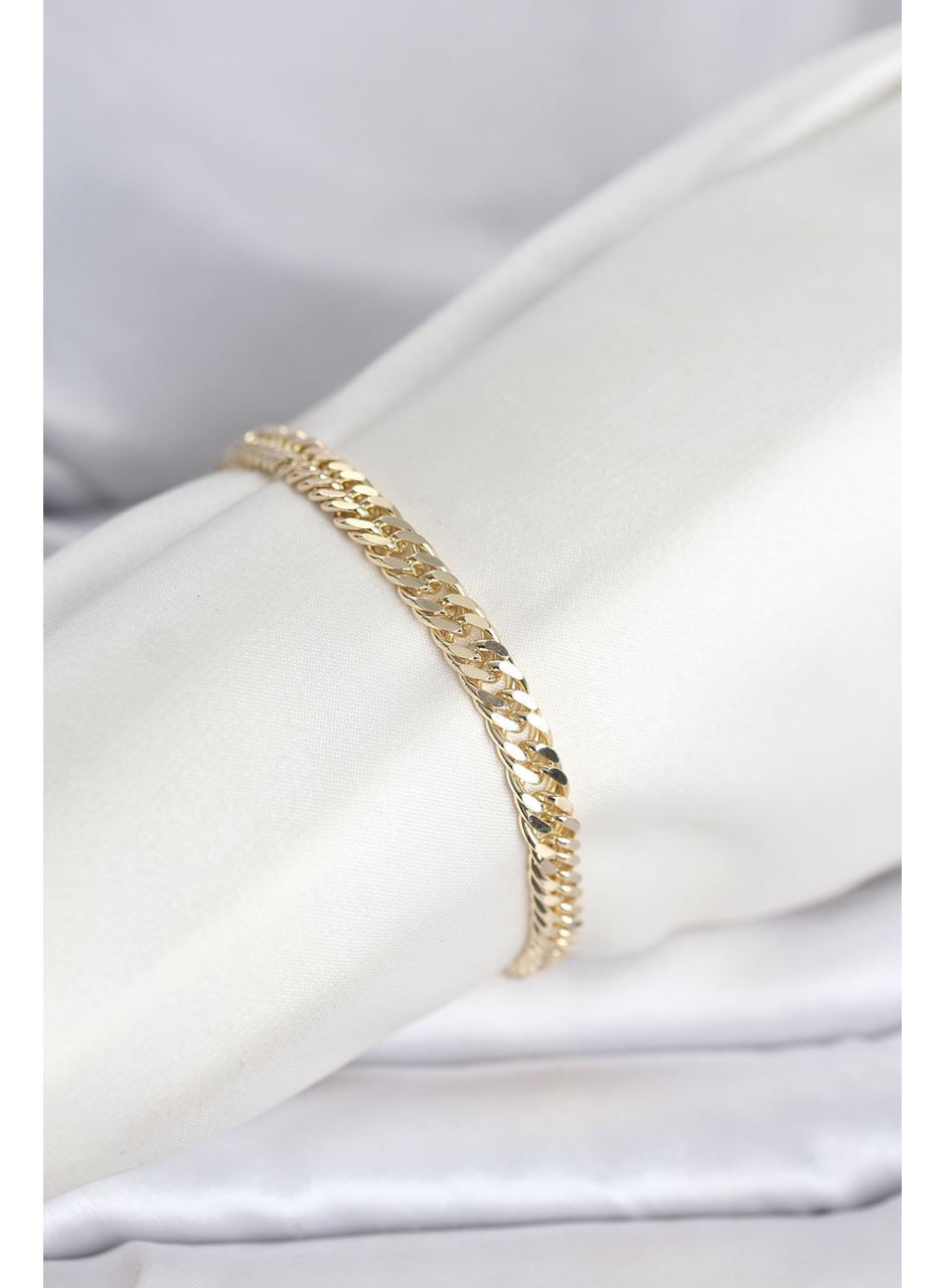 CM 14K Gold Renk Kalın Zincir Model Kadın Bileklik
