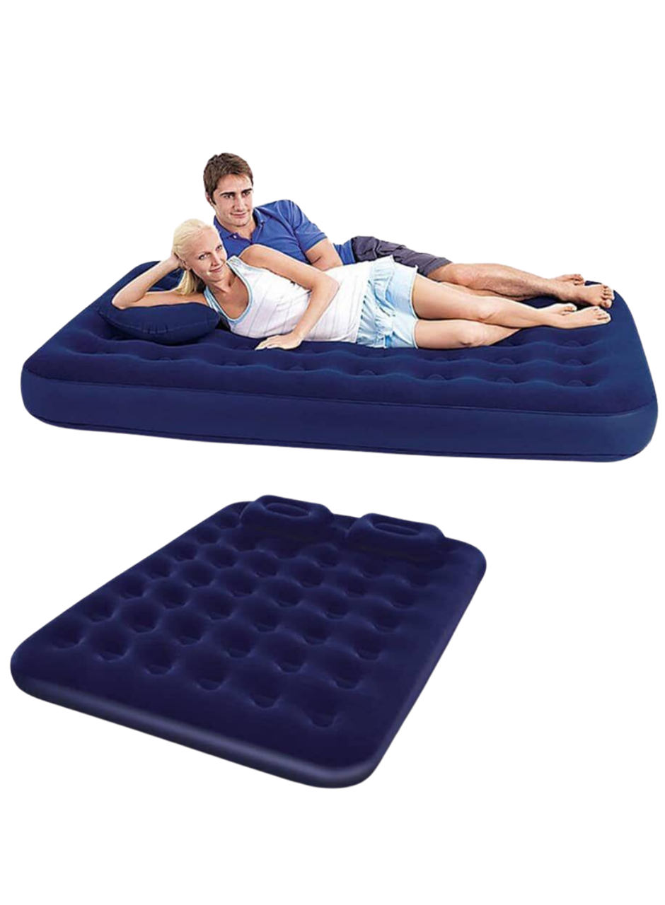 Çok Amaçlı Şişme Hava Yatağı Çift Kişilik Hızlı Şişirme Vanalı