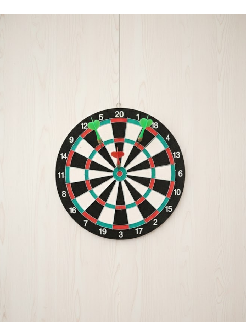 Ev ve Oyun Alanları İçin 15 İnç Dart Tahtası 4 Dart Oku Dahil