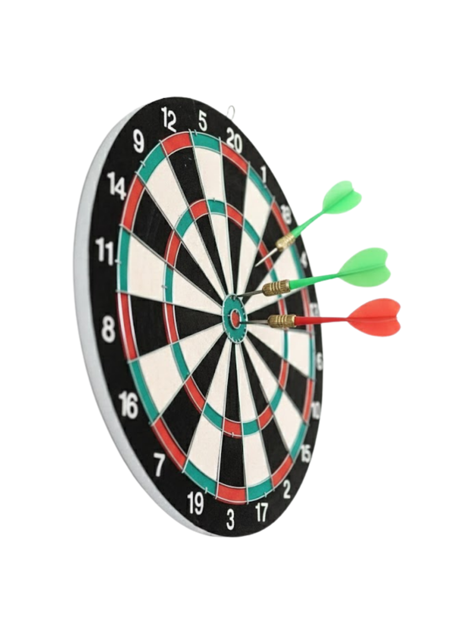 Ev ve Oyun Alanları İçin 15 İnç Dart Tahtası 4 Dart Oku Dahil