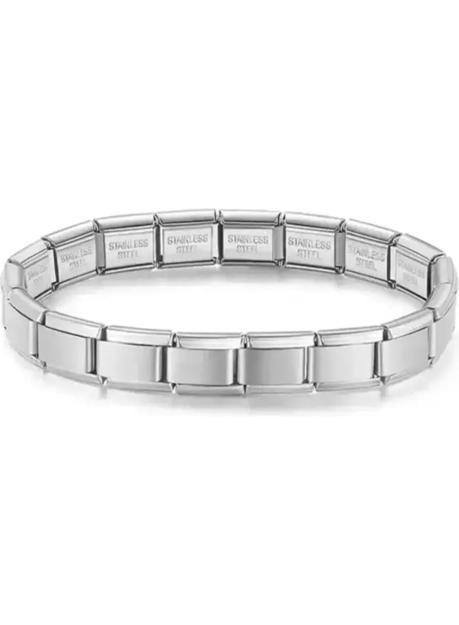 Paslanmaz Çelik İtalyan Charm Bileklik İç ve Dış  Yazılı Kaliteli