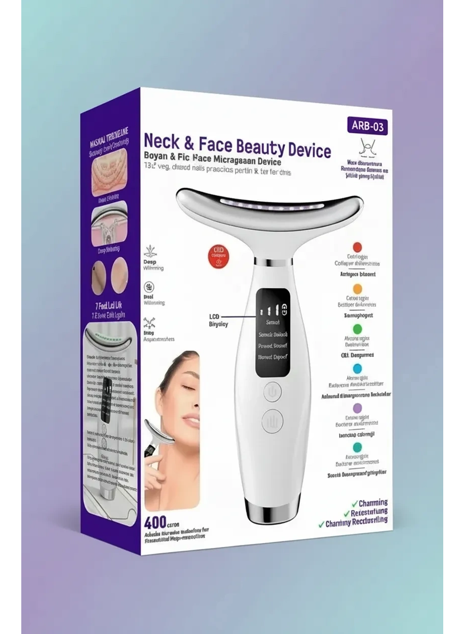 45 Derece Isıtmalı, 400mAh, LCD Göstergeli 7 Modlu, Boyun ve Yüz Sıkılaştırma Cihazı (