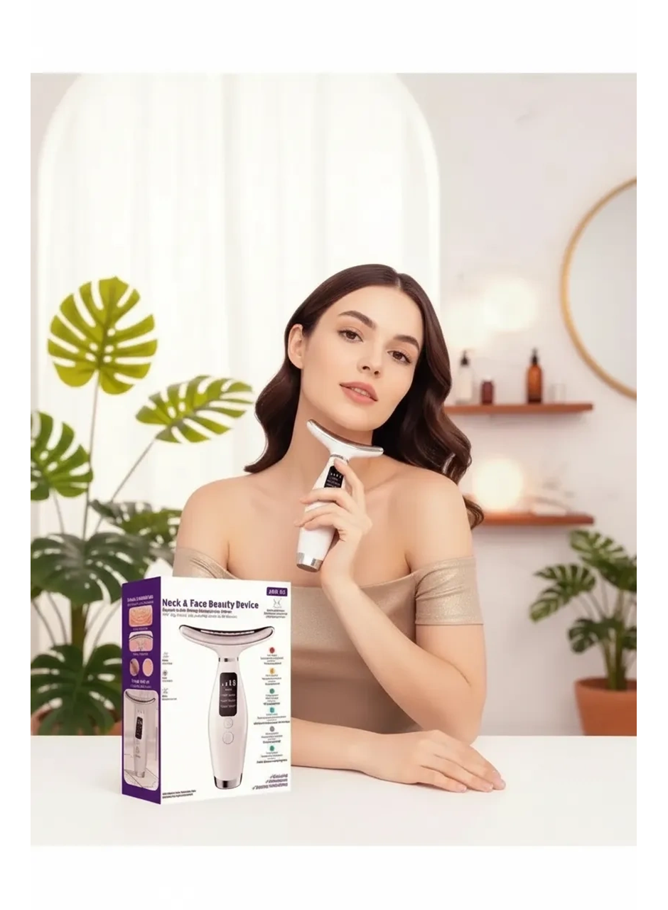 45 Derece Isıtmalı, 400mAh, LCD Göstergeli 7 Modlu, Boyun ve Yüz Sıkılaştırma Cihazı (
