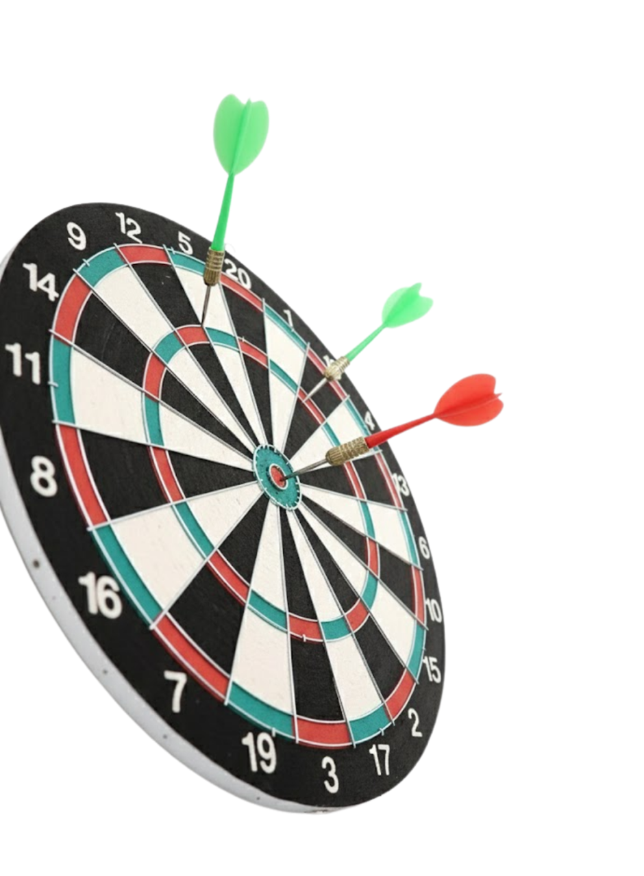 17 İnç Dart Tahtası Şık Tasarım Dayanıklı Yapı ve Dart Oku Hediyeli