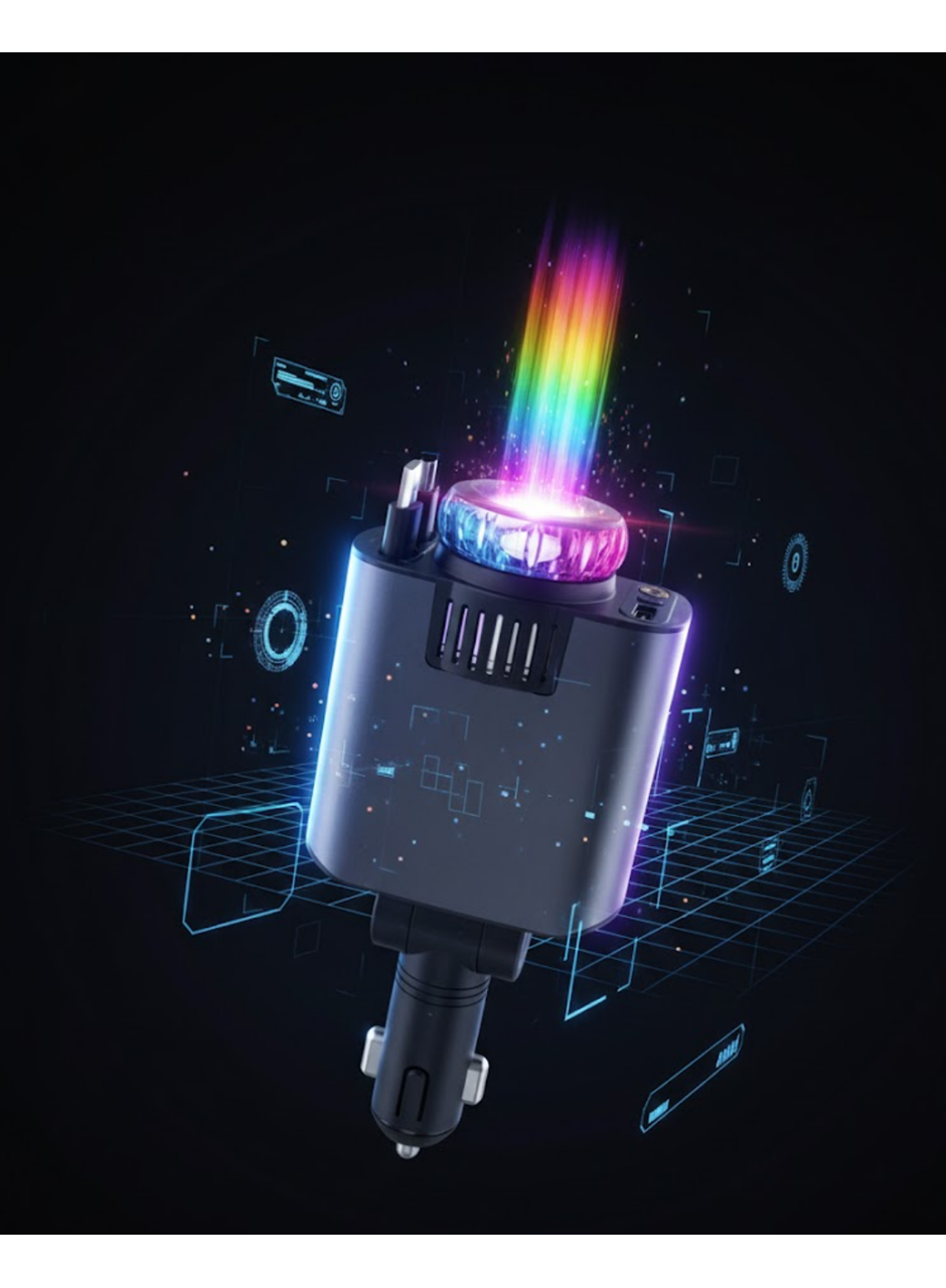 Araç Şarj Aleti Yıldız Tavan Işıklı Hava Nemlendirici Aroma Aparatı