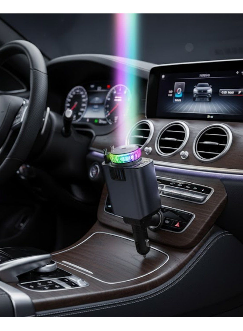 Araç Çakmak Girişli Şarj Cihazı Nemlendirici ve Aromaterapi Özellikli