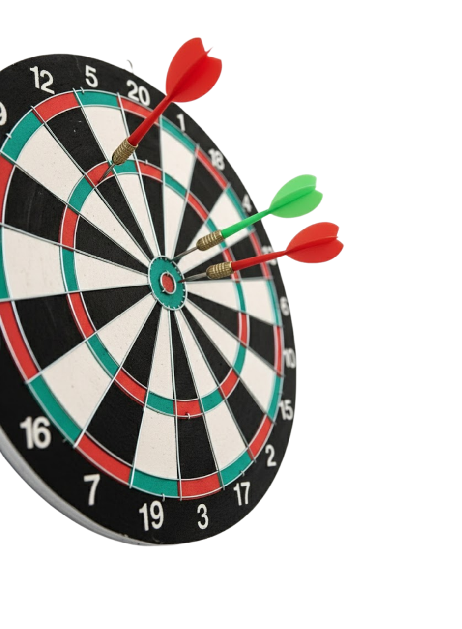 Kaliteli Ahşap 15 İnç Dart Tahtası Kolay Montajlı 4 Ok