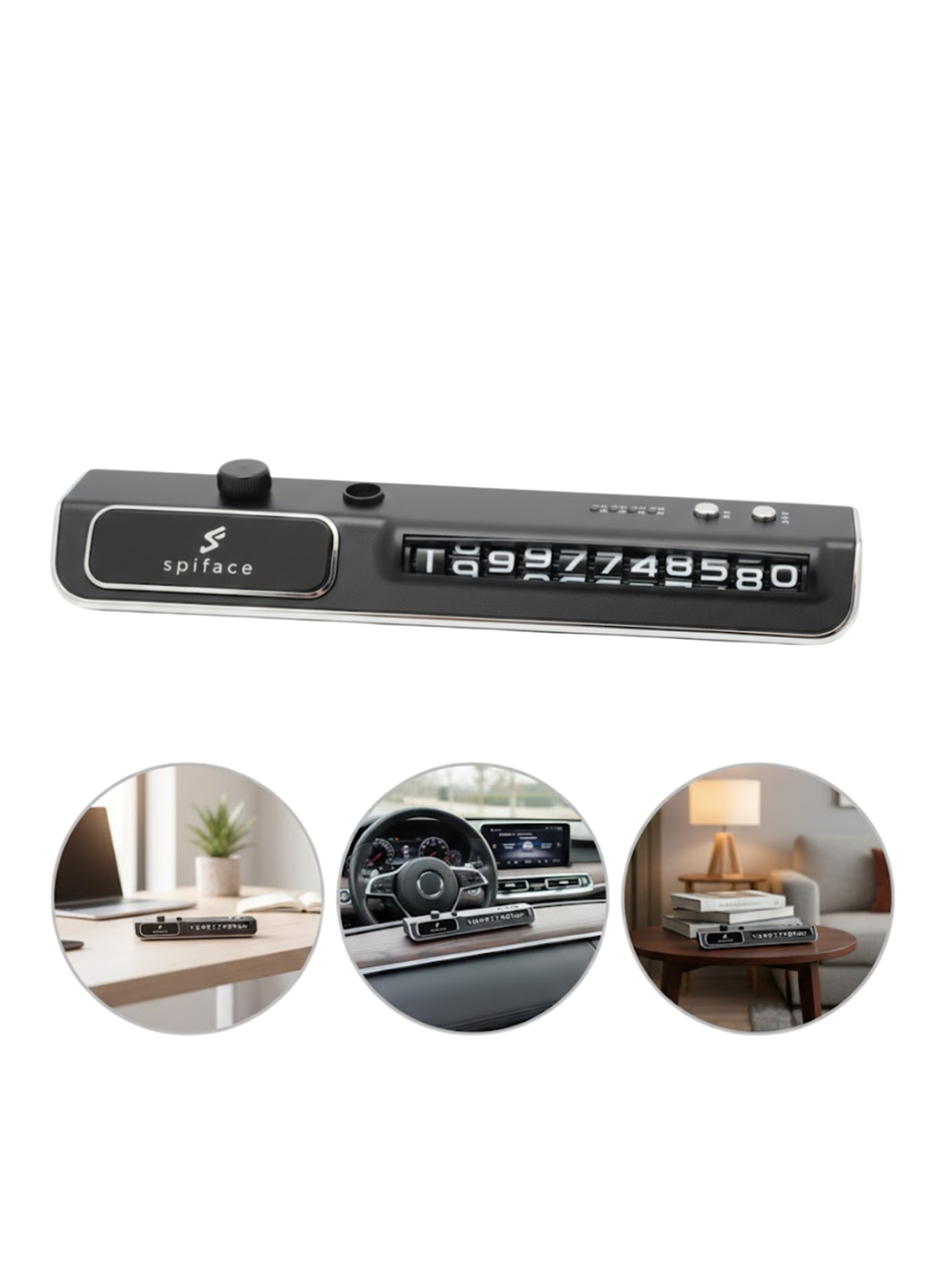 LED Işıklı Araç Ön Cam Telefon Numarası Gösterme Aparatı + 3 Seviyeli Hava Nemlendirici