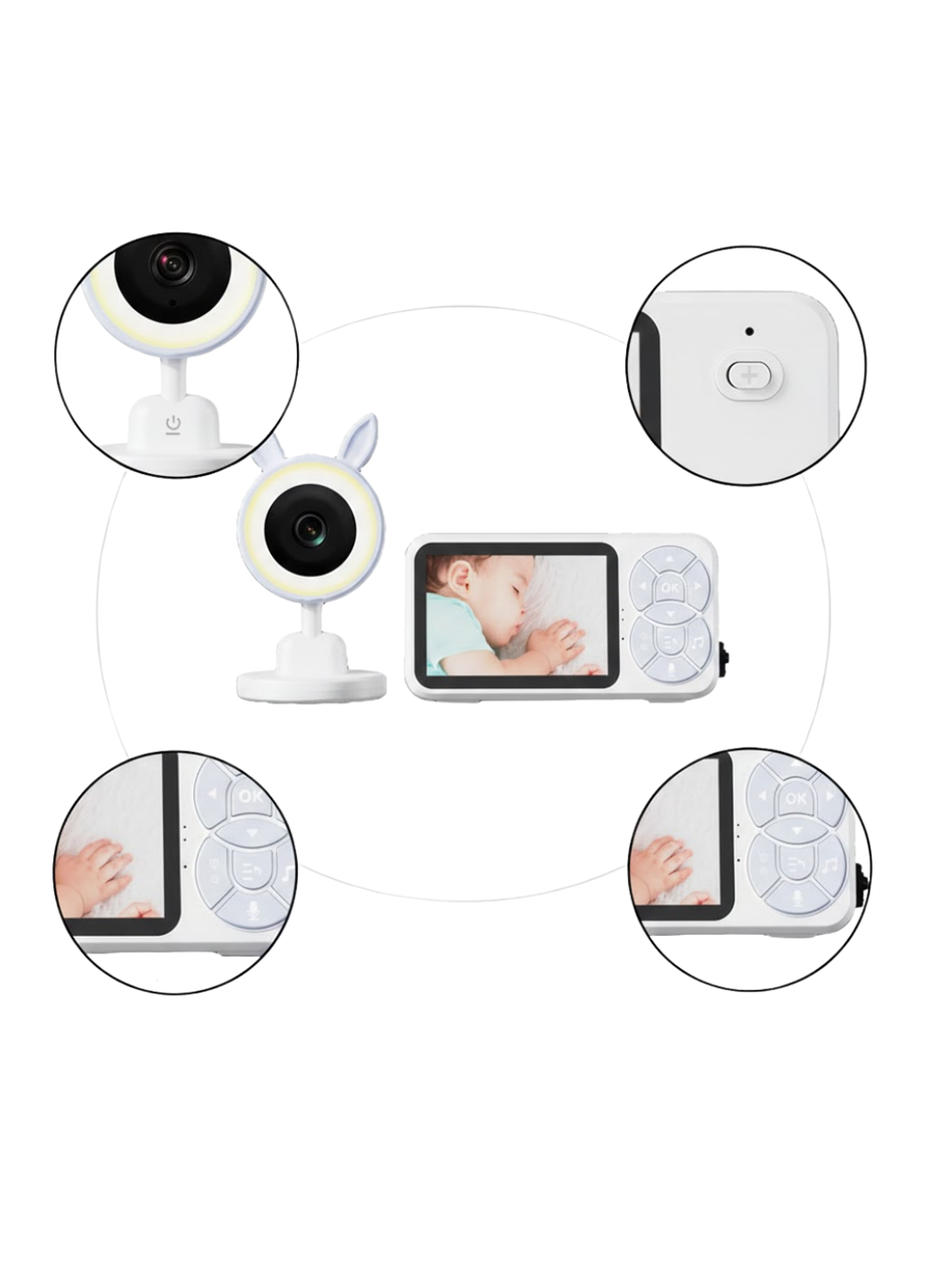 Gece Görüşlü Bebek Telsizi Besleme Hatırlatıcılı LCD Ekran