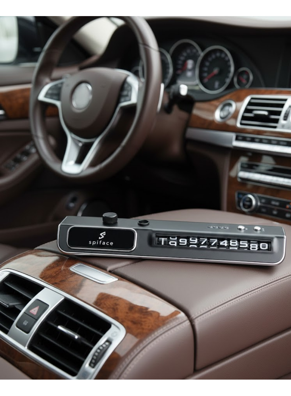 Araç İçi LED Park Telefon Numarası Göstergesi Ön Cam Uyumlu 2 Koku Hediyeli