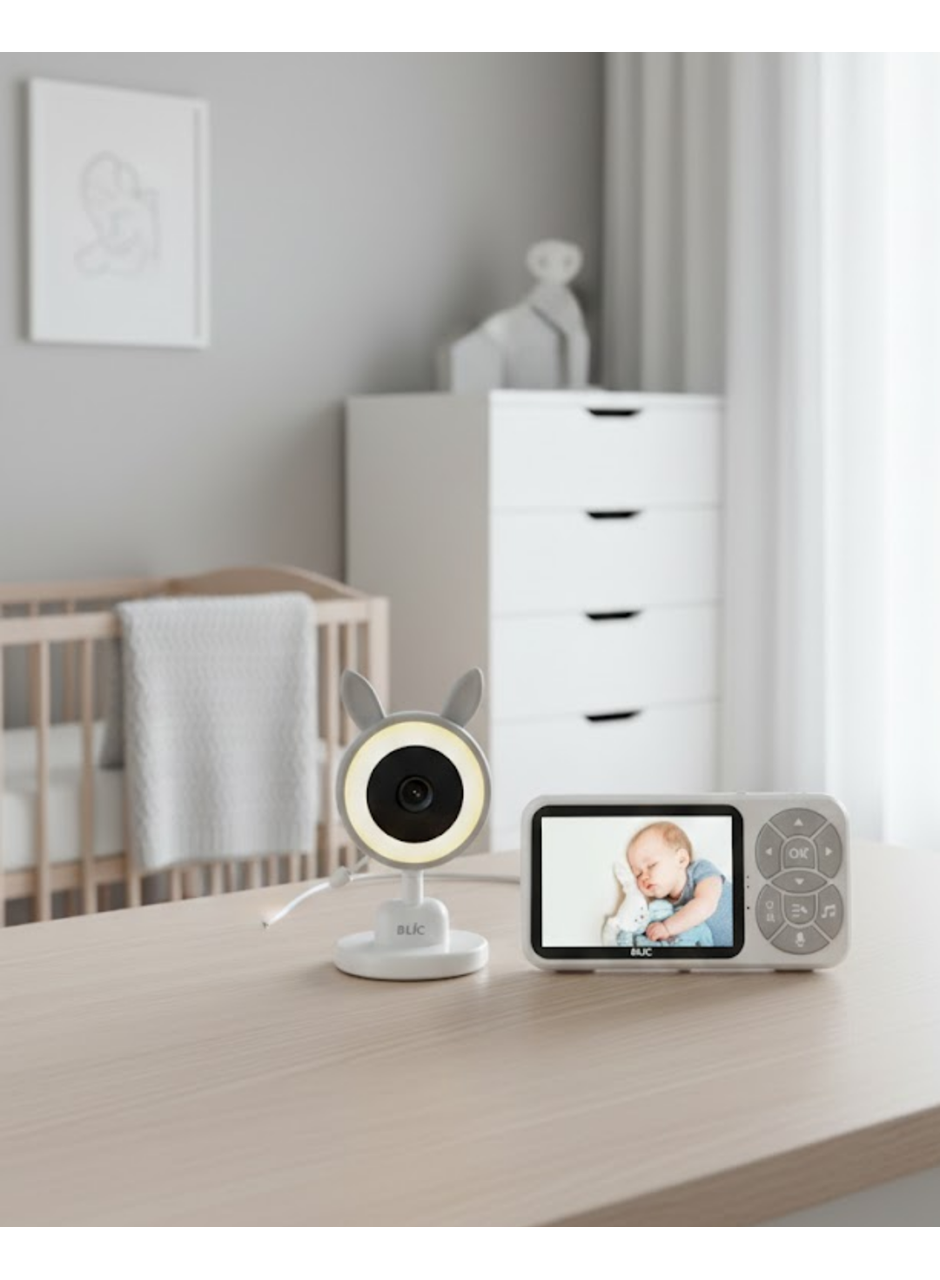 Karşılıklı Sesli Bebek Kamerası 4x Zoom Sıcaklık Sensörlü