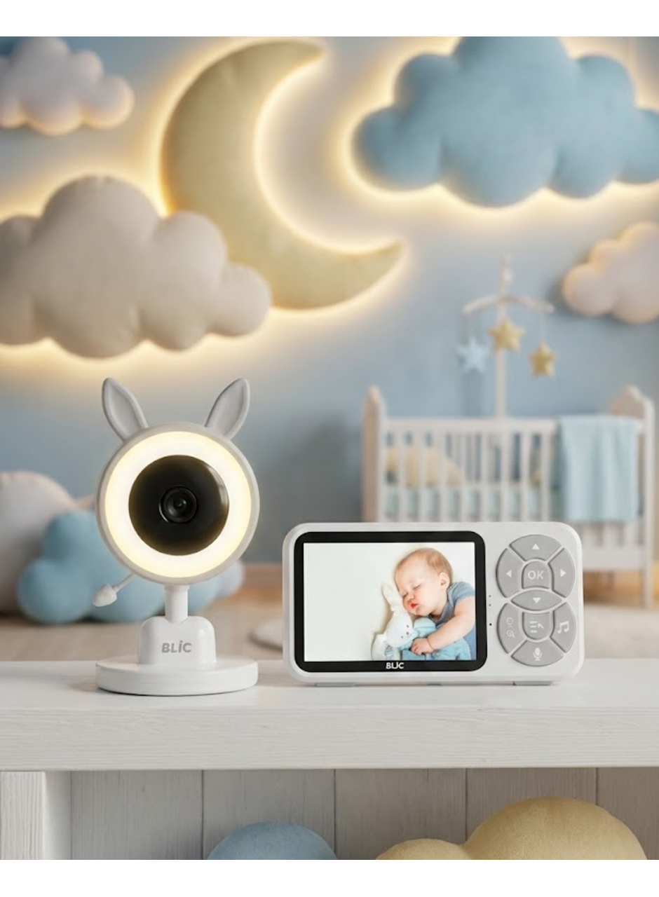 LCD Ekranlı Bebek İzleme Kamerası Ninnili Gece Görüşlü Güvenlik Sistemi