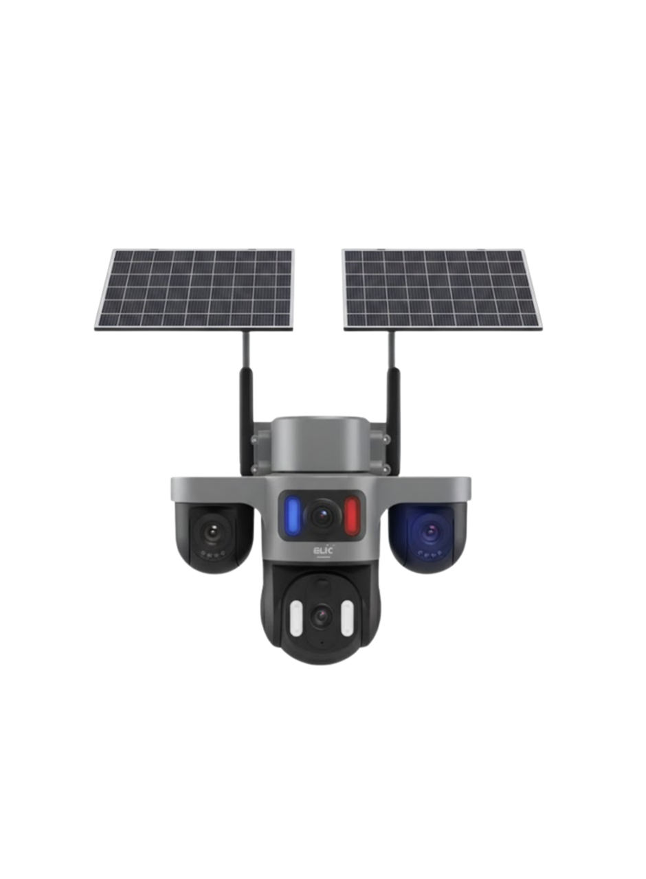 Çoklu Lensli 9MP Solar Güvenlik Kamerası 4G SIM Kart Destekli