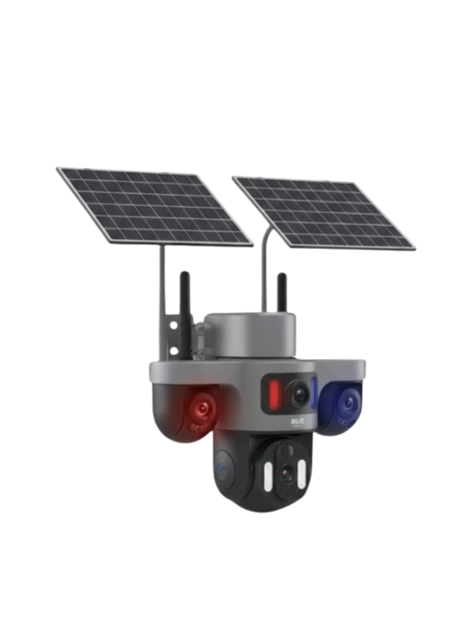 Çoklu Lensli 9MP Solar Güvenlik Kamerası 4G SIM Kart Destekli