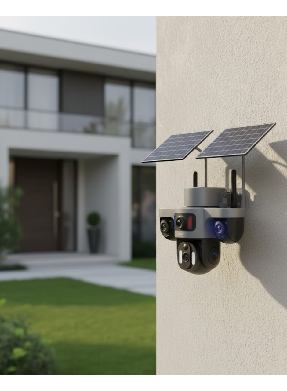Solar Enerjili 4G IP Kamera Kablosuz Dış Mekan Güvenlik ve Uzaktan İzleme