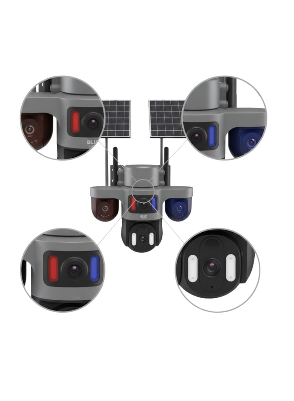 Solar Enerjili 4G IP Kamera Kablosuz Dış Mekan Güvenlik ve Uzaktan İzleme