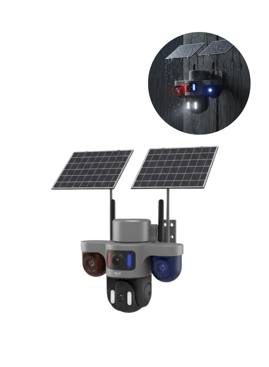 Solar Enerjili 4G IP Kamera Kablosuz Dış Mekan Güvenlik ve Uzaktan İzleme