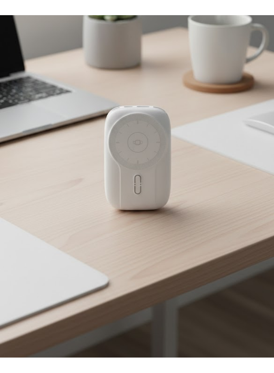 Kablosuz ve Kablolu Şarj Destekli 10000 mAh Taşınabilir Powerbank