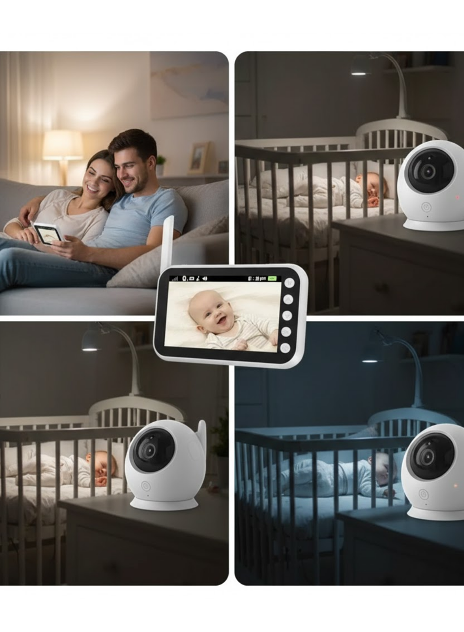 4.5 İnç Ekranlı Gece Görüşlü Bebek Kamerası ve Monitörü