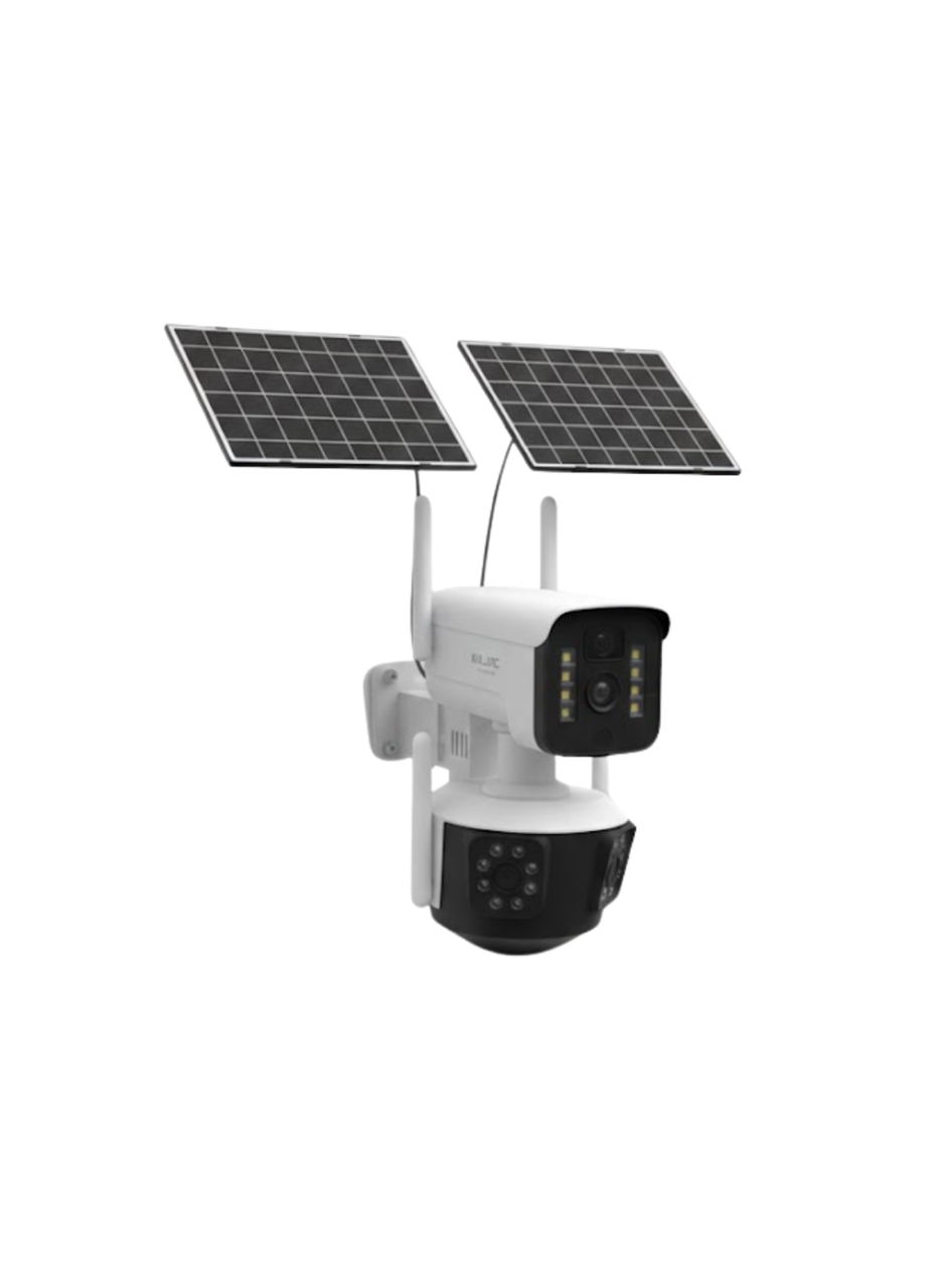 Çift Solar Panelli 4G Kablosuz IP Güvenlik Kamerası 9MP ve Hareket Takipli