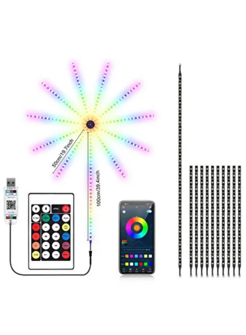 Modüler RGB LED Duvar Işığı Havai Fişek Efektli Uzaktan Kumandalı