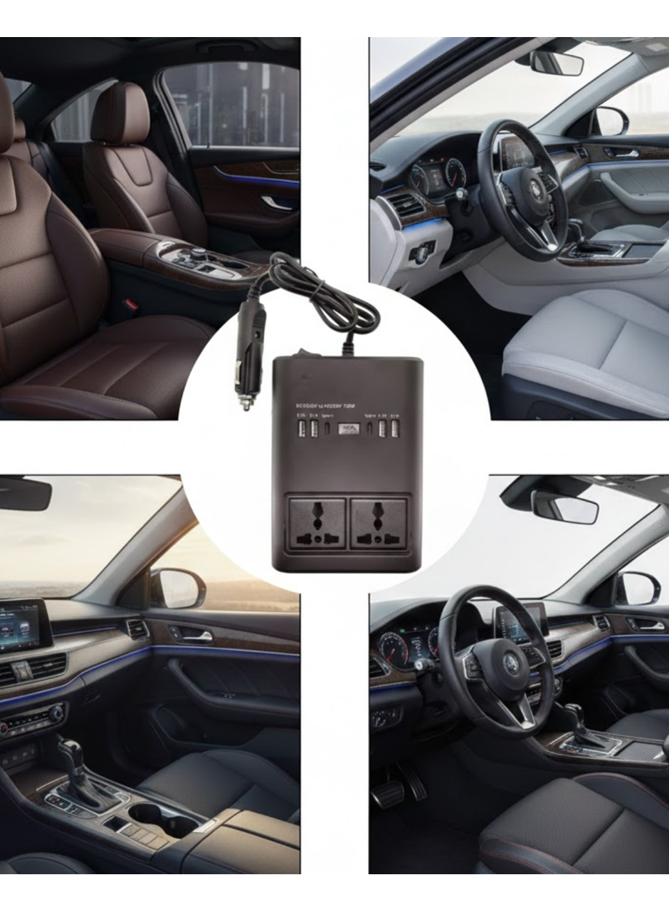 Araç Çakmak Girişli Güç İnvertörü 150W