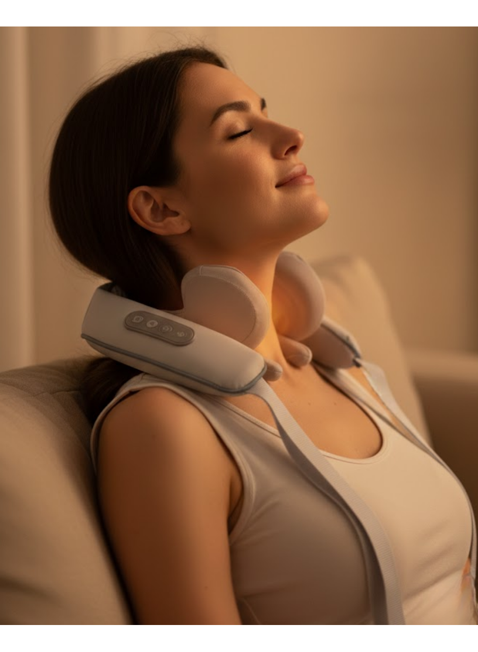 Isı Terapili Boyun ve Omuz Masaj Cihazı Sessiz Motorlu Çok Bölgeli Kullanım