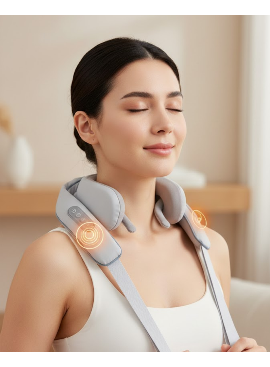 Boyun Masaj Aleti Biyonik Yoğurma Teknolojili 1800mAh Şarjlı