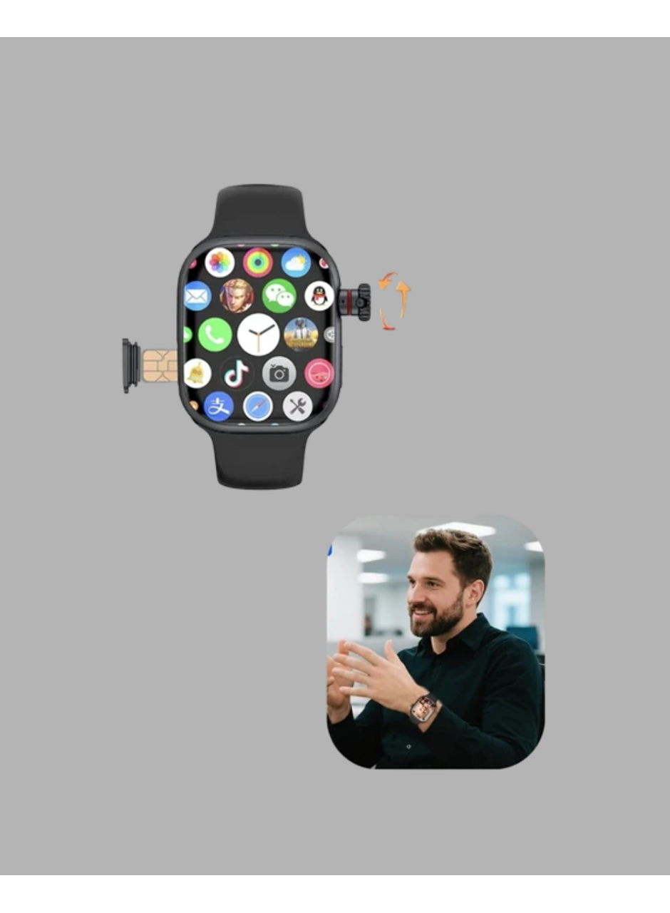 Telefon Bağımsız SIM Kartlı Akıllı Saat Nabız Ölçerli