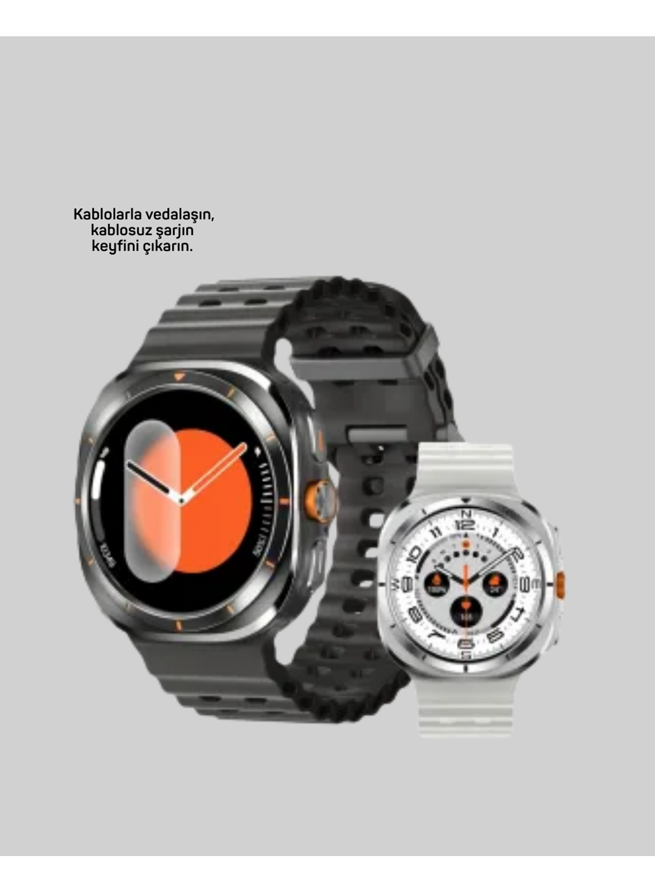 Akıllı Saat Kablosuz Şarj Arama Cevaplama ve Geniş Ekran Desteği