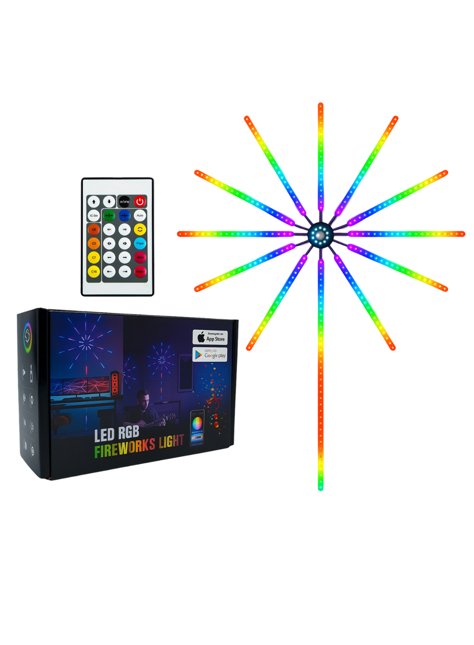Uygulama Destekli RGB LED Havai Fişek Duvar Aydınlatması