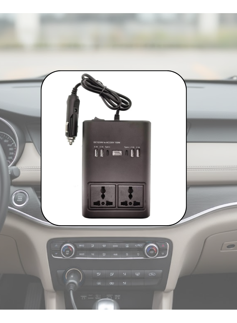 Araç Elektrik Dönüştürücü Çoklu USB Çıkışlı 150W İnvertör