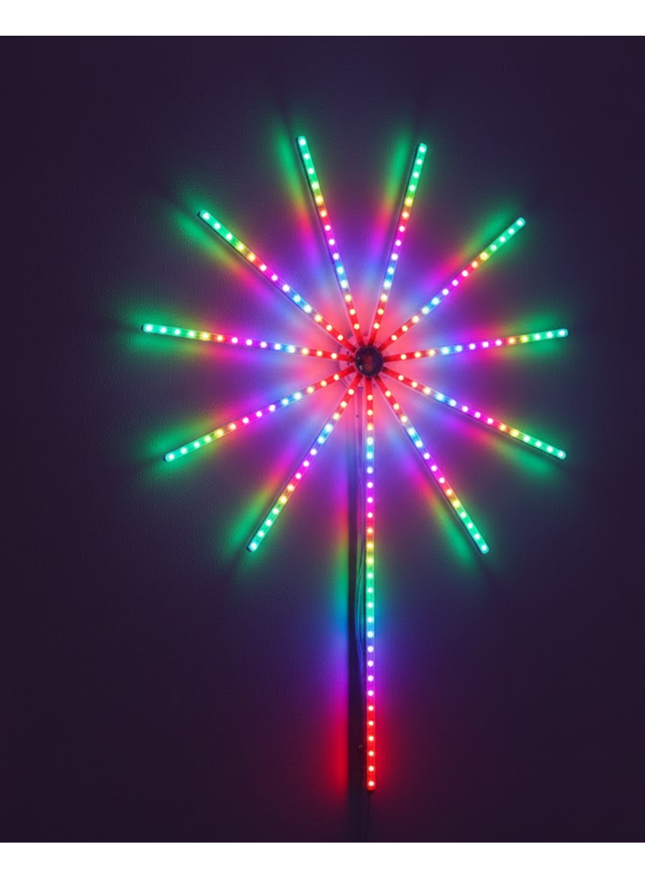 Modüler RGB LED Duvar Işığı Havai Fişek Efektli Uzaktan Kumandalı