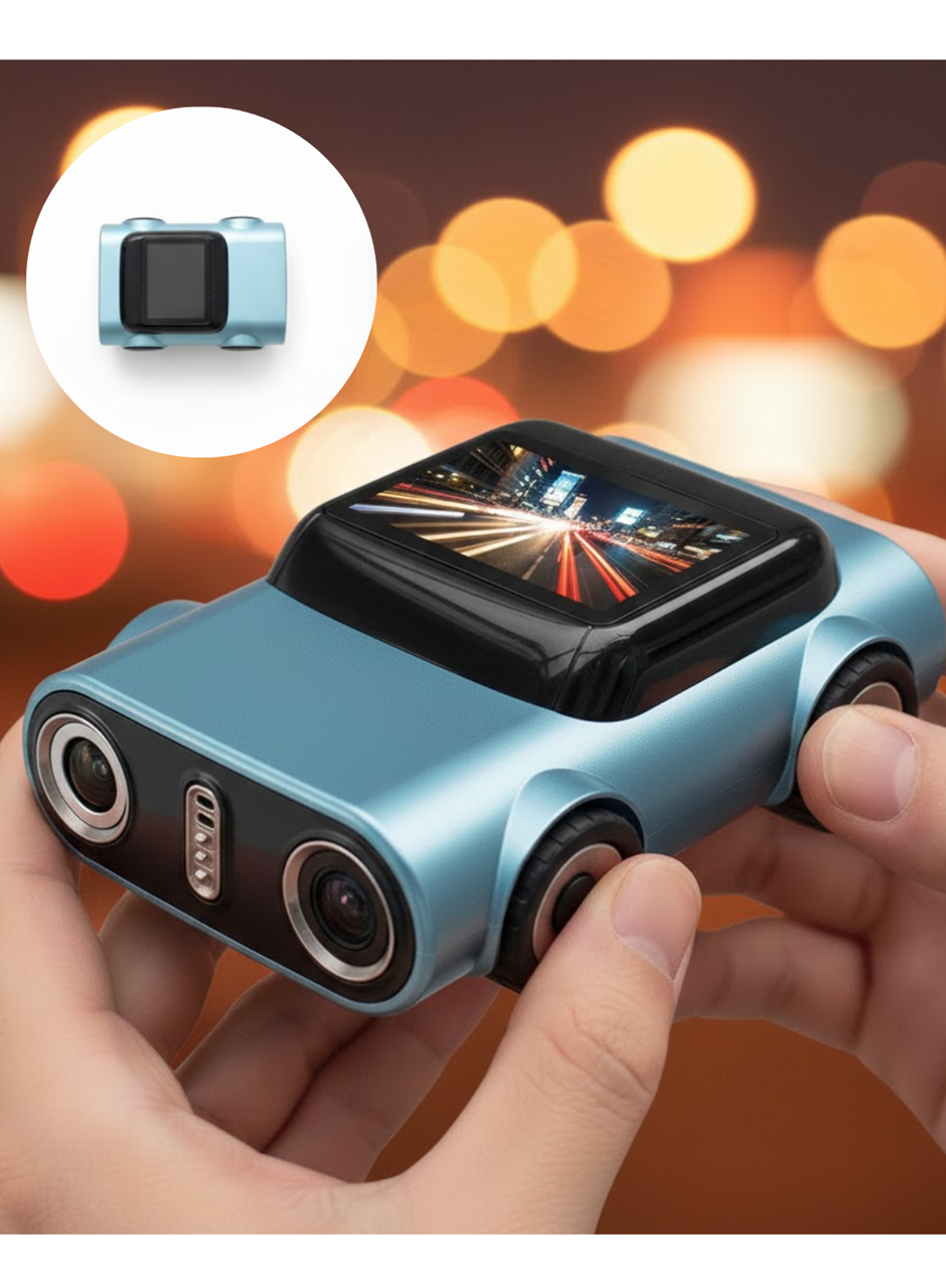 Öne Bakan Araç Kamerası Full HD Kayıt Kompakt Tasarım