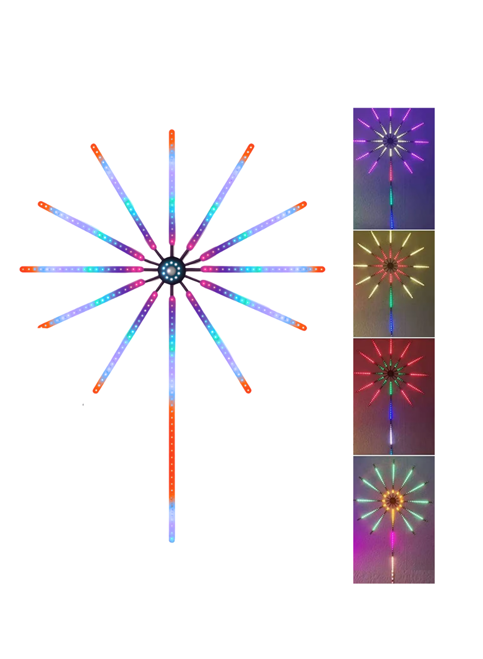 RGB LED Duvar Dekoru Sökülebilir Kollu Havai Fişek Işık Sistemi