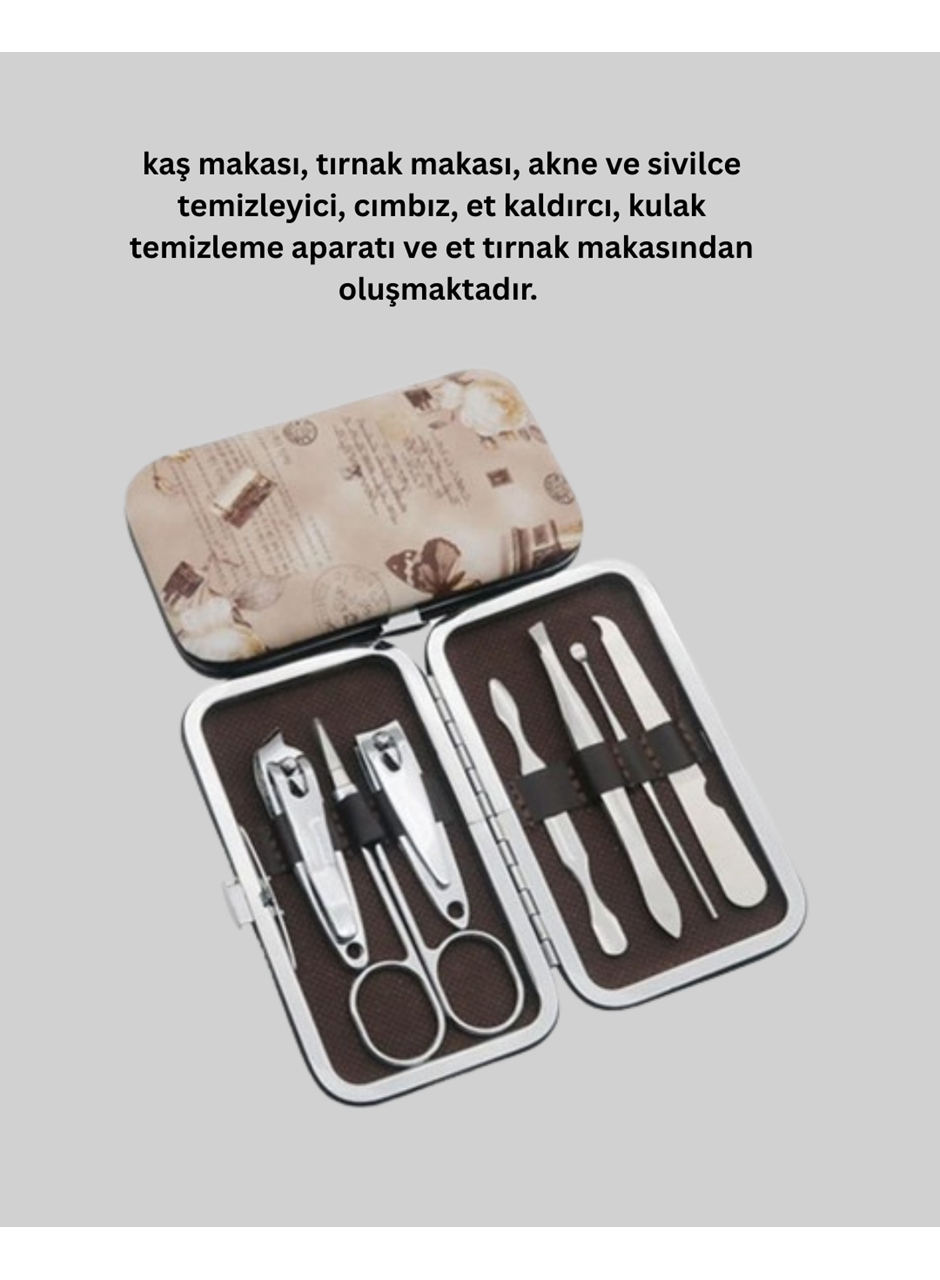 Dayanıklı Çelik Aletlerden Oluşan Kişisel Bakım Seti