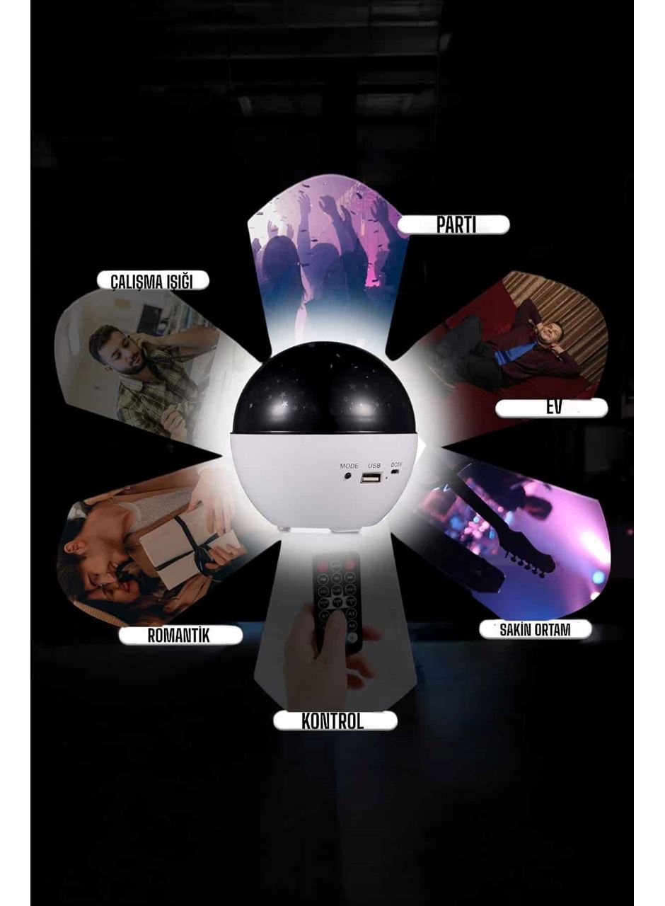 Yıldız Yansıtmalı Projeksiyon Gece Lambası Şarjlı Taşınabilir