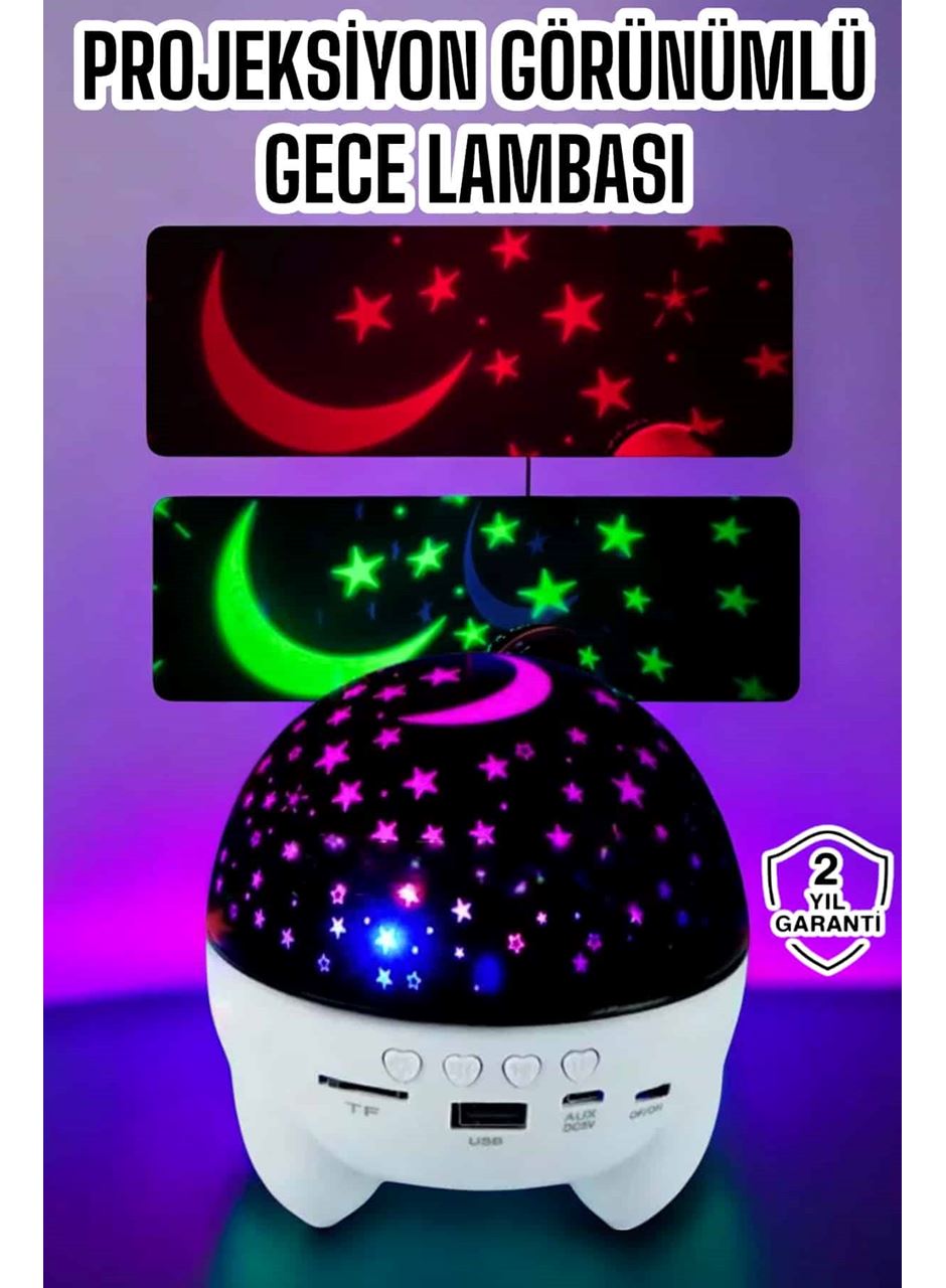 Gece Lambası Renkli Yıldızlı Gökyüzü Projeksiyon Gece Tavan Yansıtma