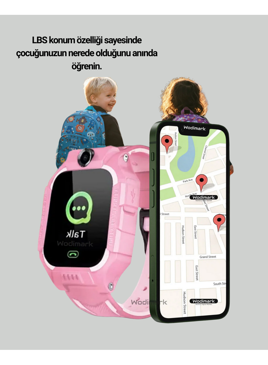 S10 Akıllı Çocuk Saati Anlık Konum ve Sesli Mesaj Destekli