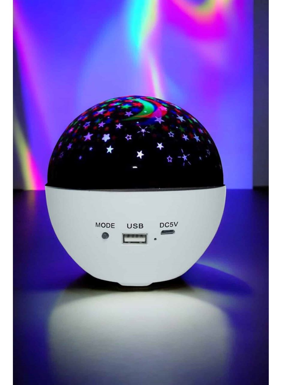 Gece Lambası Renkli Yıldızlı Gökyüzü Projeksiyon Gece Tavan Yansıtma