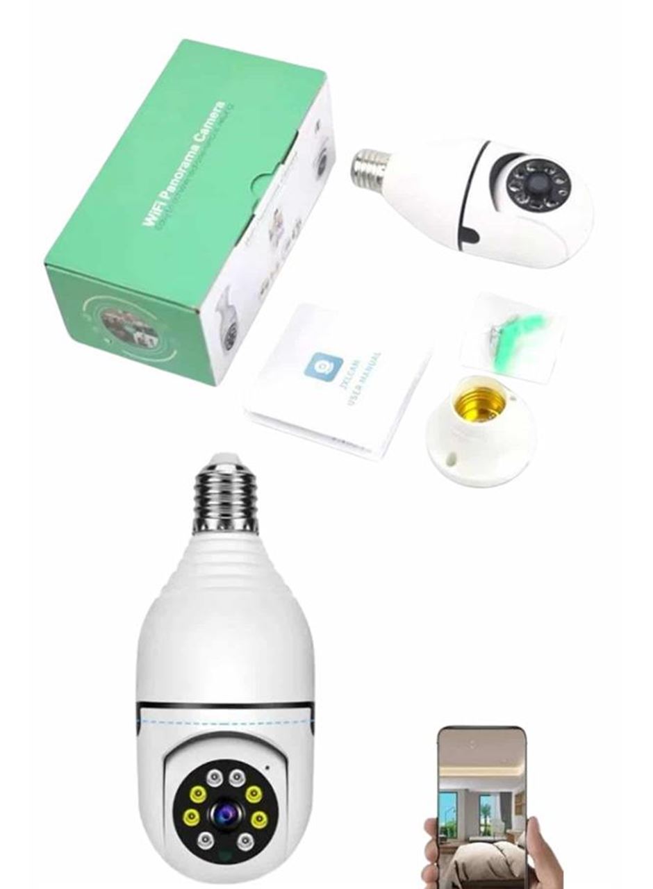 Güvenlik Kamerası Wi-Fi Özellikli 360 Derece Full Hd 1080p Ampül Kamera