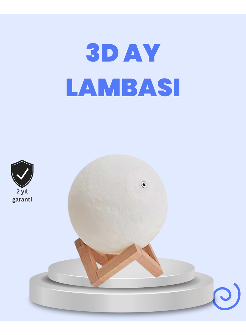 RGB Modlu 16 Renkli Ay Gece Lambası 3D Baskı
