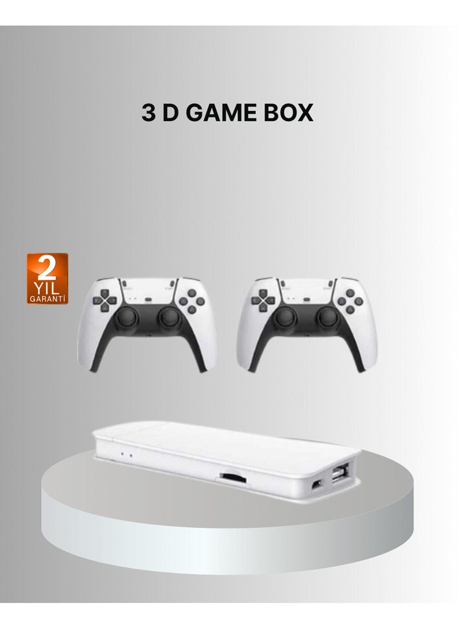 3D ve 4K Görüntü Kaliteli Çok Oyunculu Retro Oyun Konsolu