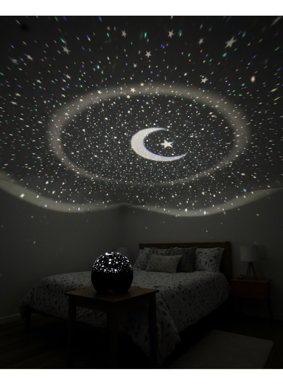 Fişli Yıldız Projektör Gece Lambası Müzikli