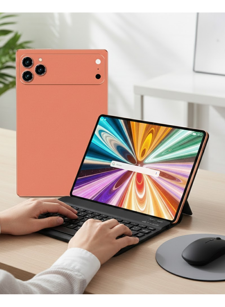 Android Tablet Klavyeli Set Stylus Kalem Kılıf Cam Dahil