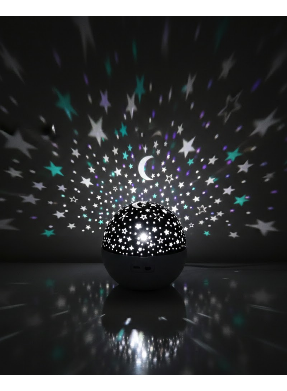 Zaman Ayarlı Fişli Yıldız Projektör Ortam Lambası