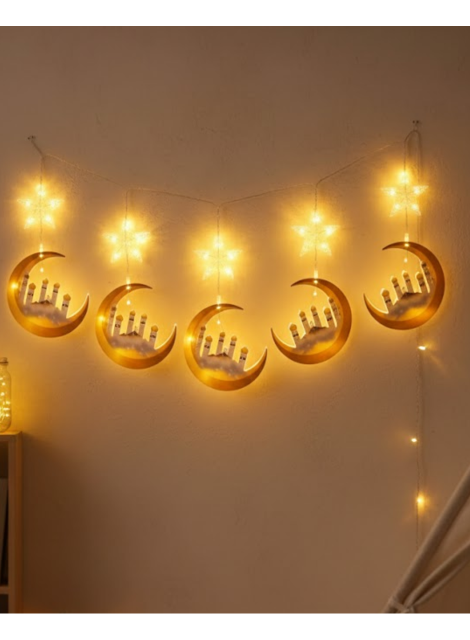 Ev İçi Ramazan LED Aydınlatma Saçağı 3 Metre Şık Tasarım